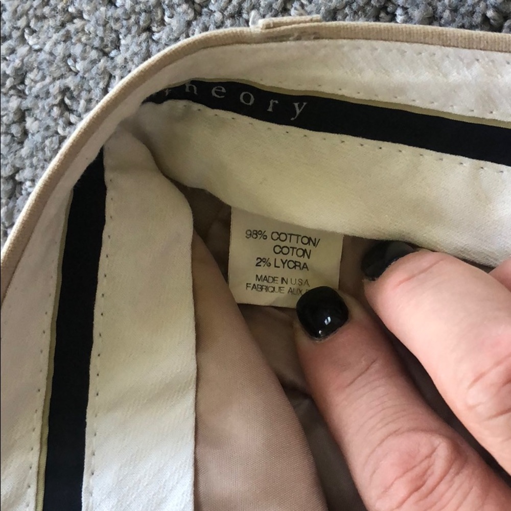 Theory khaki colored pants